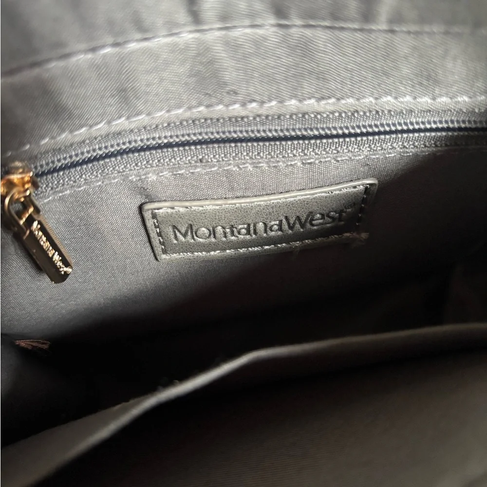 Hand painted one of a kind coastal cowgirl Montana west bag. - Picture 4 of 7